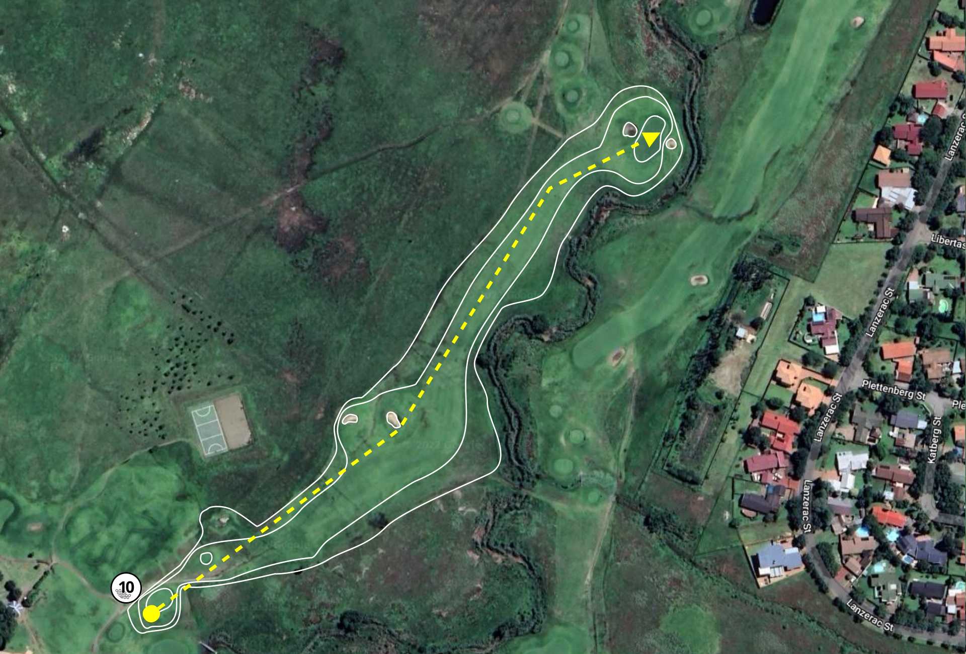 Graceland Golf Course Hole 10 layout