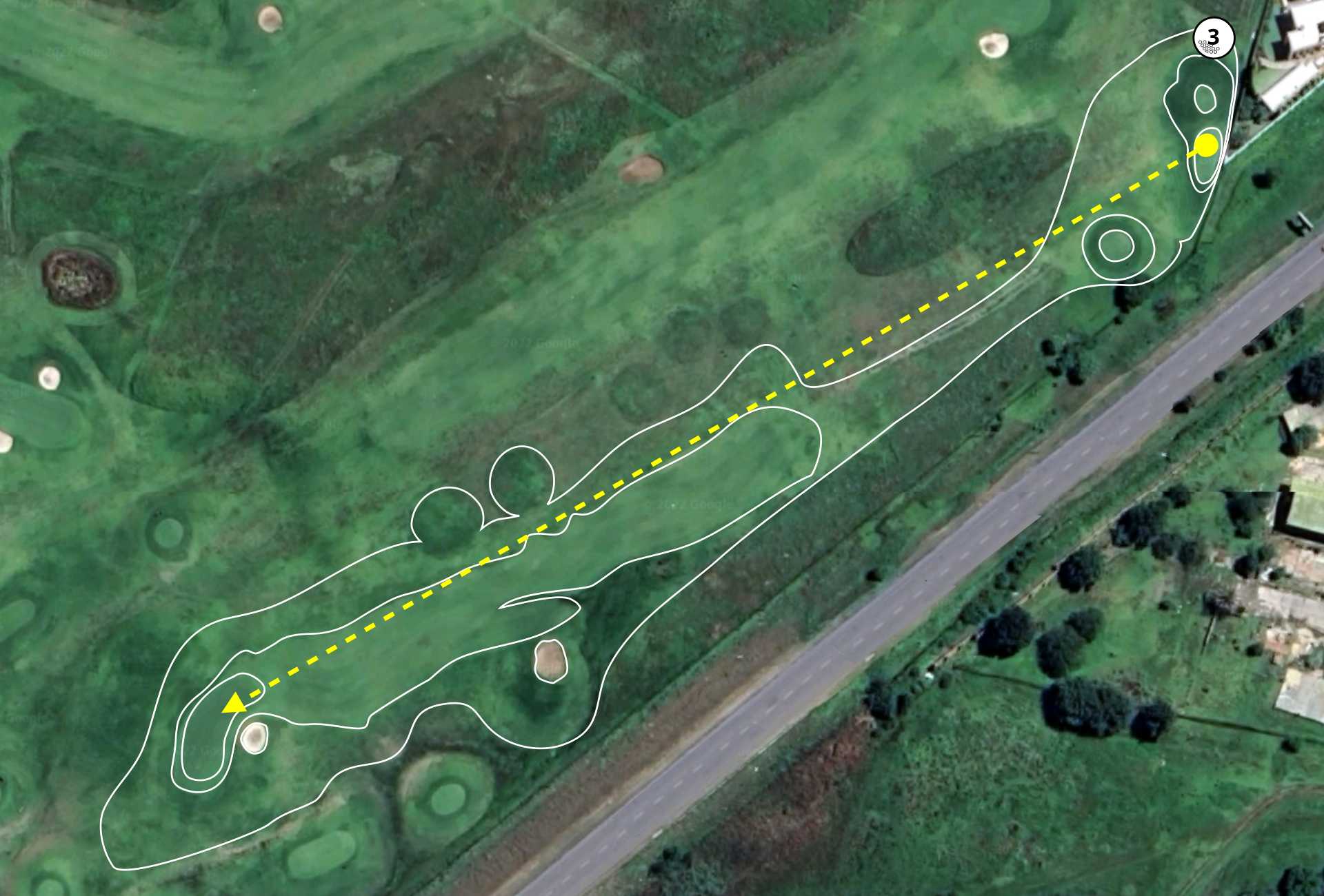 Graceland Golf Course Hole 2 layout