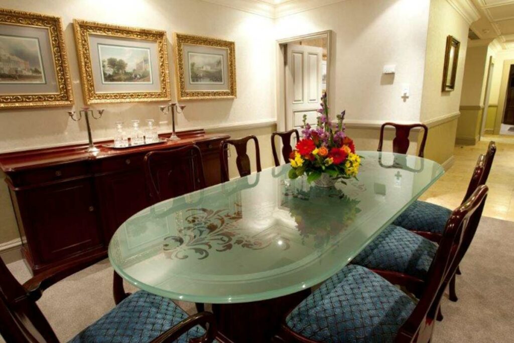 Presidential Suite dining room at Walmont Hotel at Graceland, Secunda